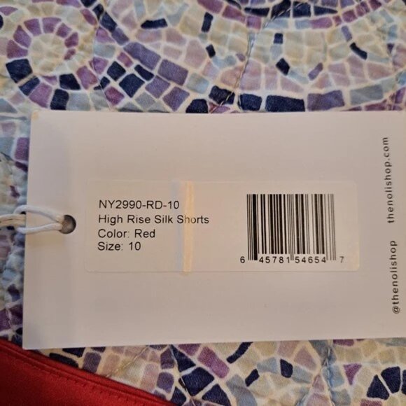 "The Noli Shop" Red Satin Dress Shorts - Picture 2 of 5